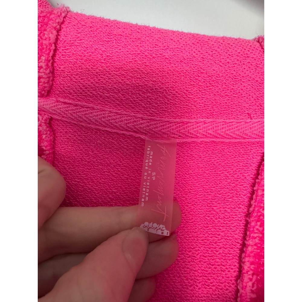 Free People Movement Spur of the Moment Pink Hooded Sweatshirt Dress Size Small - Picture 5 of 8